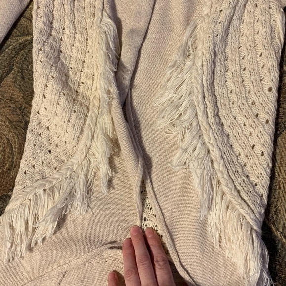 Anthro Knitted and Knotted Circle Fringe Cardi - Picture 3 of 8